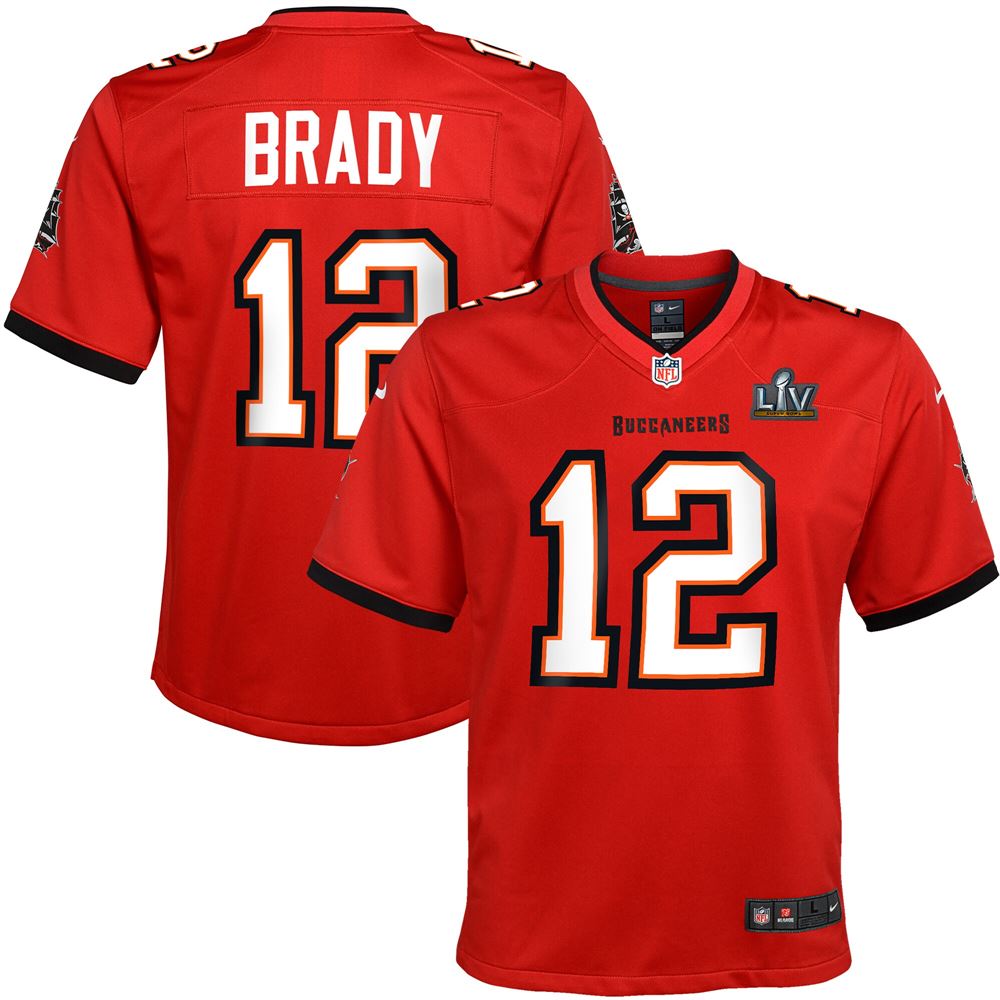 Men's Tom Brady Tampa Bay Buccaneers Youth Super Bowl Lv Bound Game Jersey Red