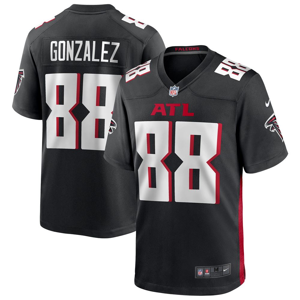 Men's Tony Gonzalez Atlanta Falcons Game Retired Player Jersey Black