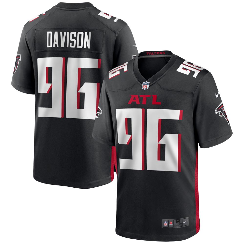 Men's Tyeler Davison Atlanta Falcons Game Jersey Black