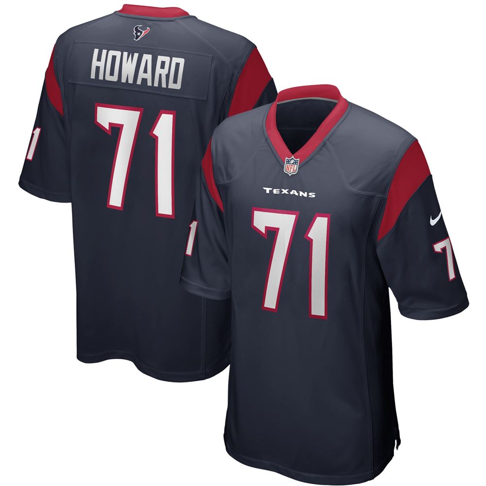 Men's Tytus Howard Houston Texans Game Player Jersey Navy