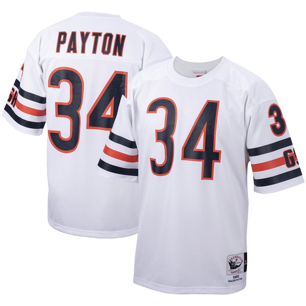 Men's Walter Payton Chicago Bears 1985 Throwback Retired Player Jersey White