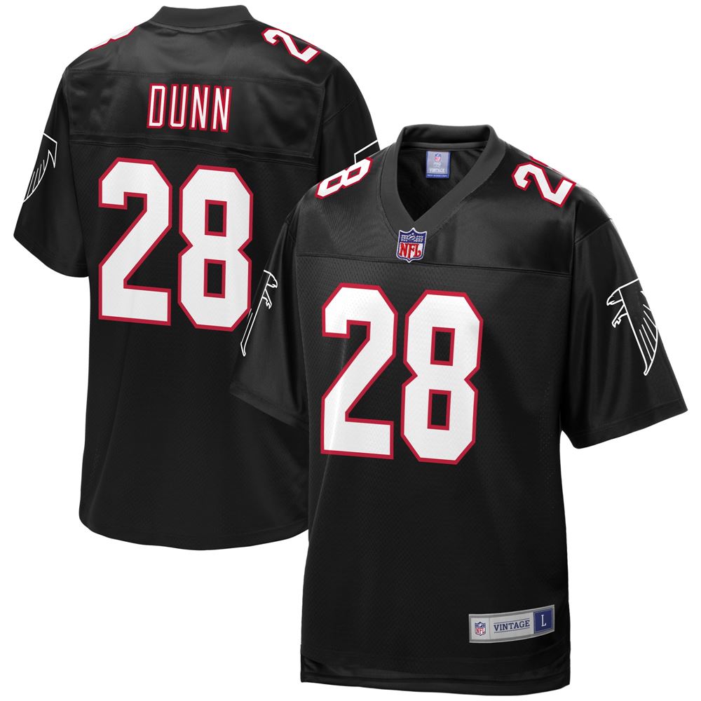 Men's Warrick Dunn Atlanta Falcons Retired Player Jersey Black