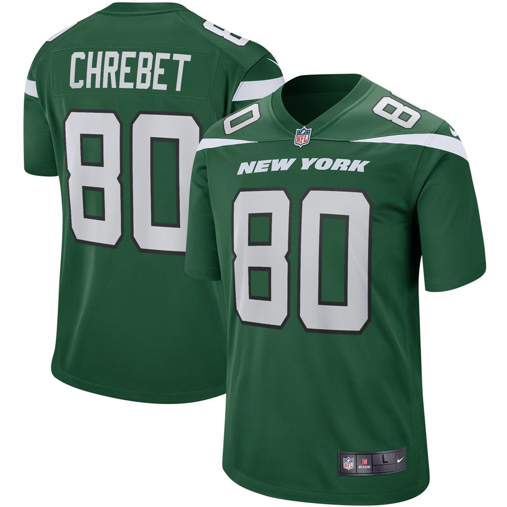 Men's Wayne Chrebet New York Jets Game Retired Player Jersey Gotham Green