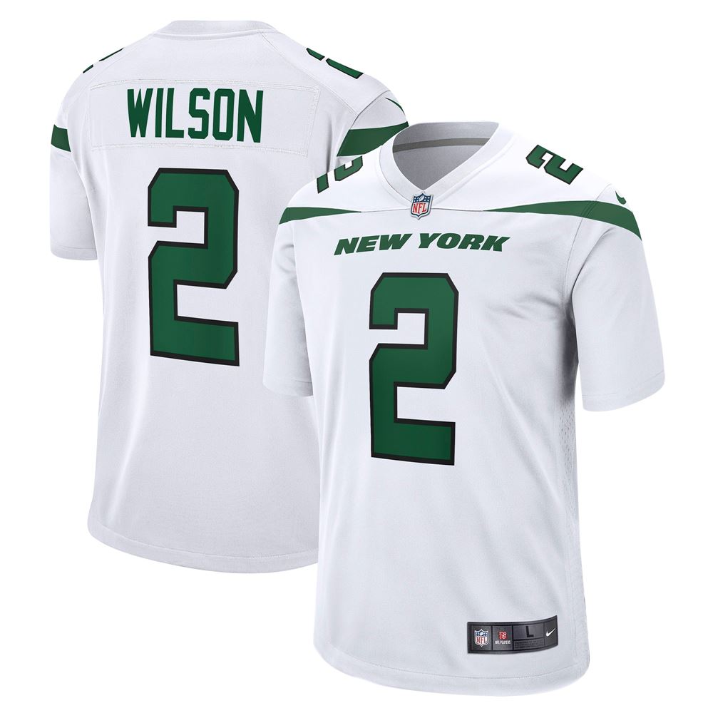 Men's Zach Wilson New York Jets Game Jersey White
