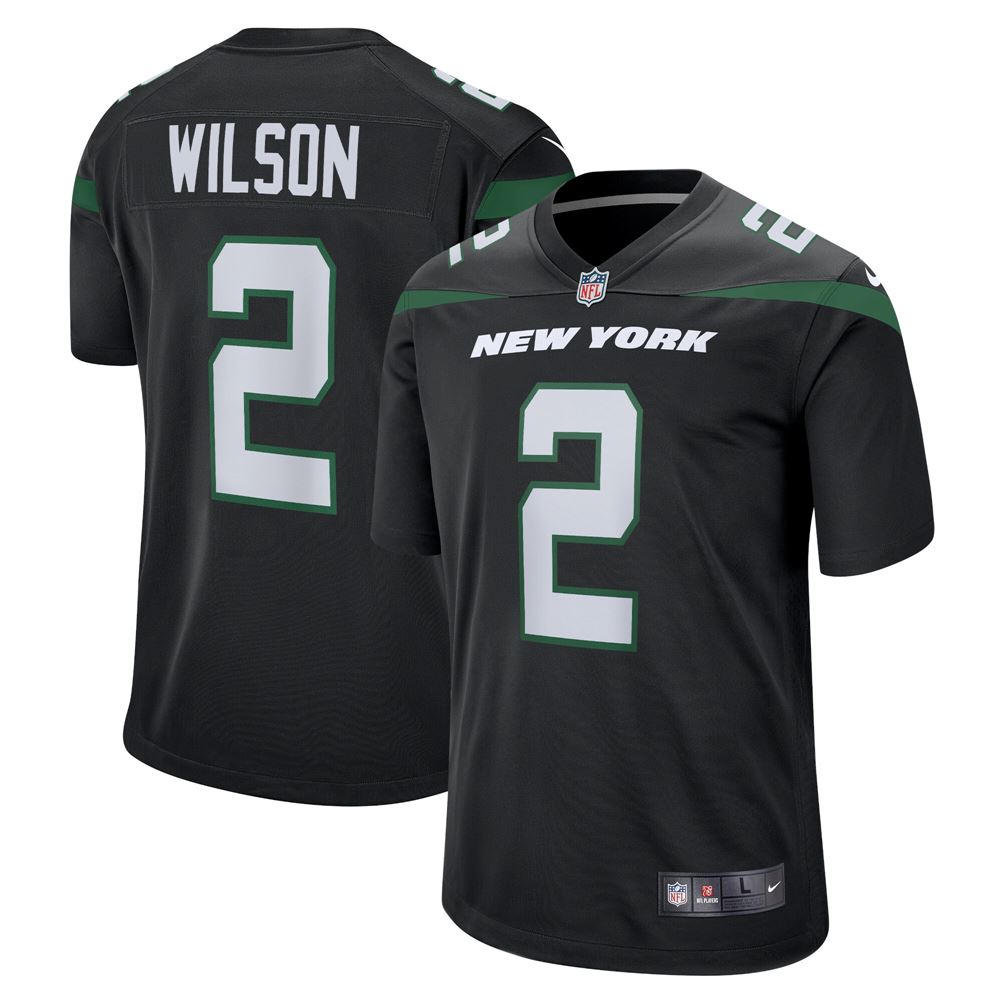 Men's Zach Wilson New York Jets Youth Alternate 2021 Nfl Draft First Round Pick Game Jersey Black