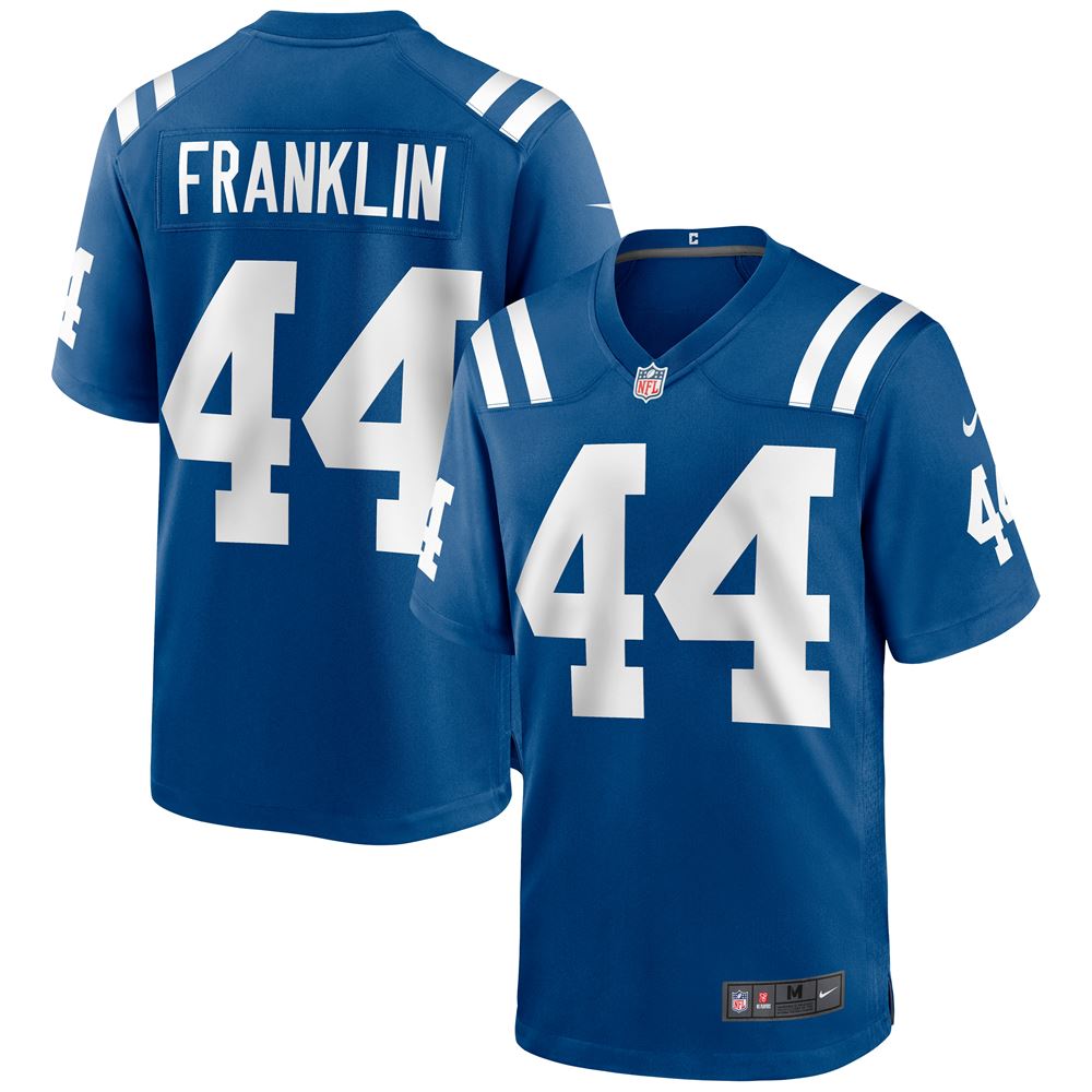 Men's Zaire Franklin Indianapolis Colts Game Jersey Royal