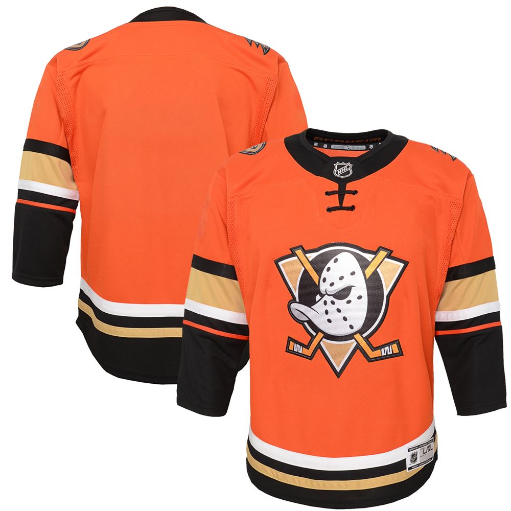 Men's Anaheim Ducks Youth 201920 Alternate Premier Jersey Orange