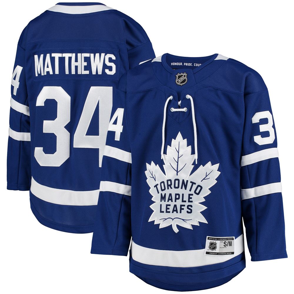 Men's Auston Matthews Toronto Maple Leafs Youth Home Premier Jersey Blue
