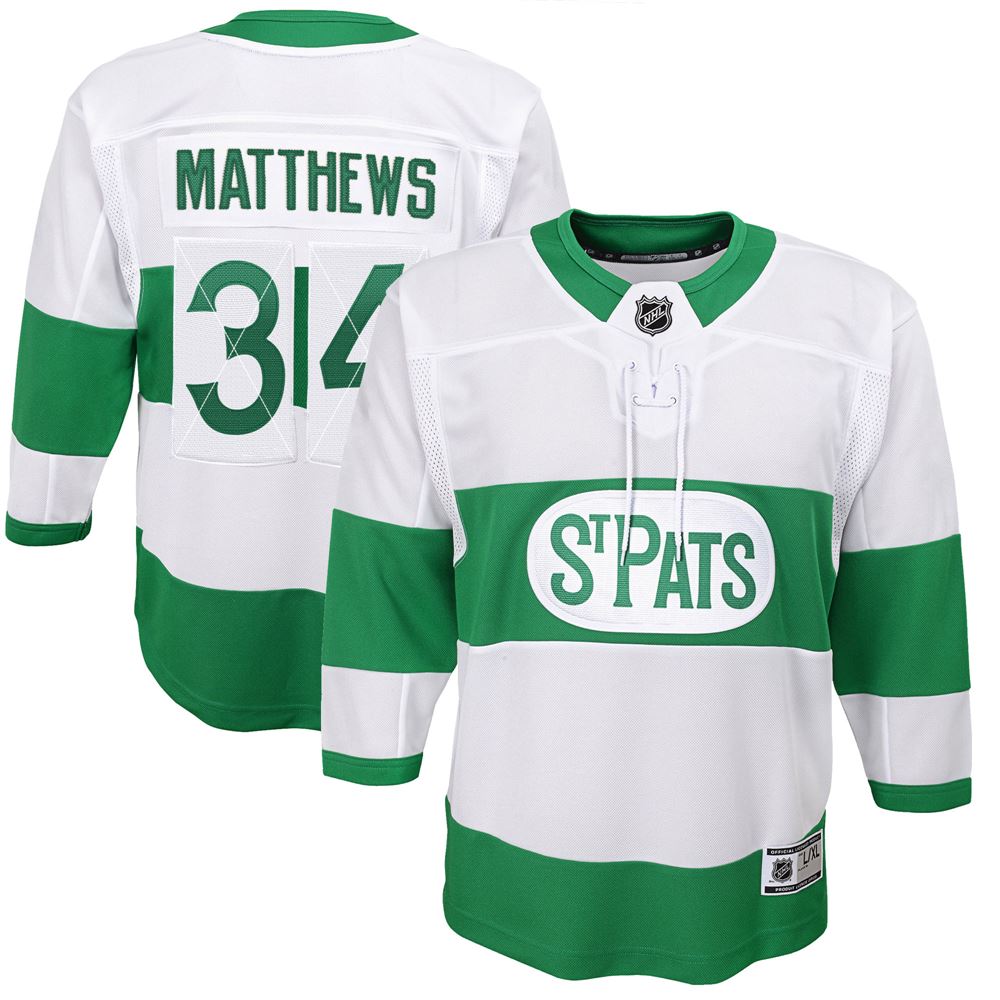 Men's Auston Matthews Toronto St Pats Infant Premier Player Jersey White