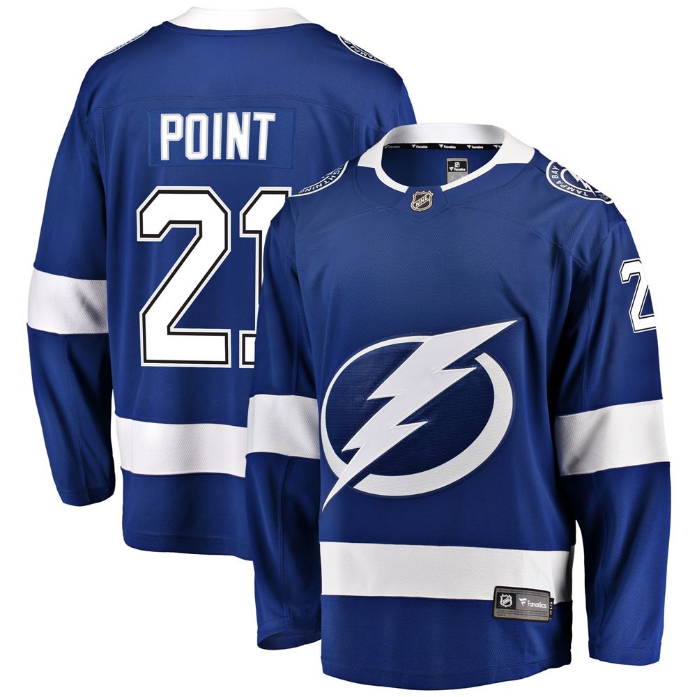 Men's Brayden Point Tampa Bay Lightning Home Breakaway Player Jersey Blue