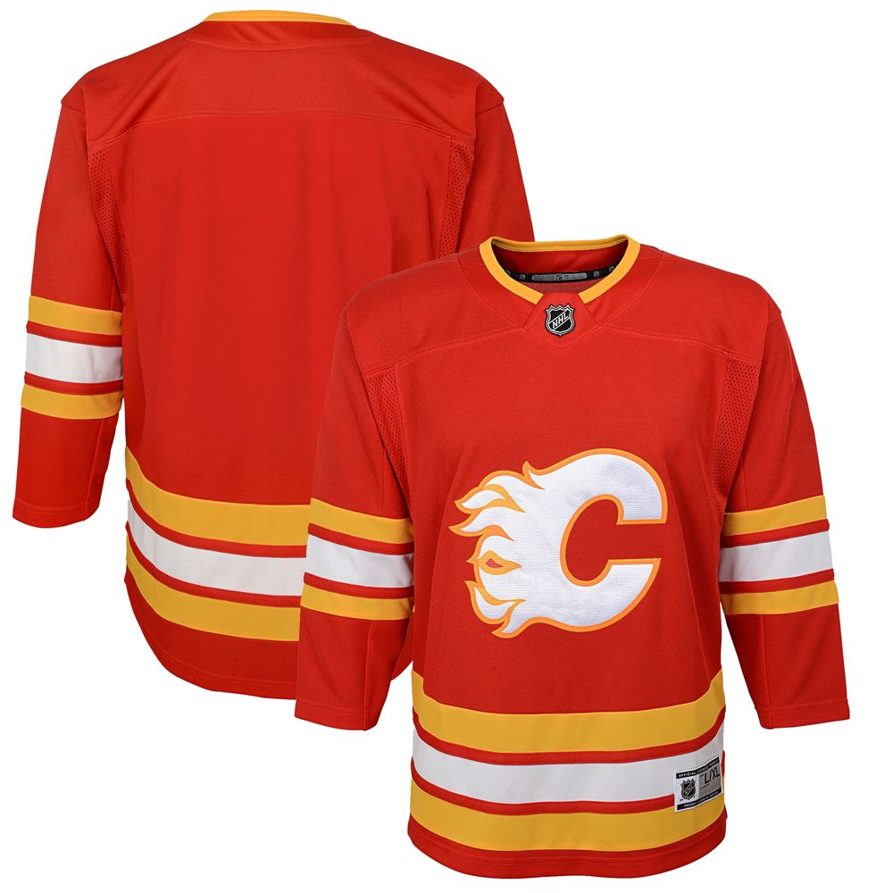 Men's Calgary Flames Youth Home Premier Jersey Red