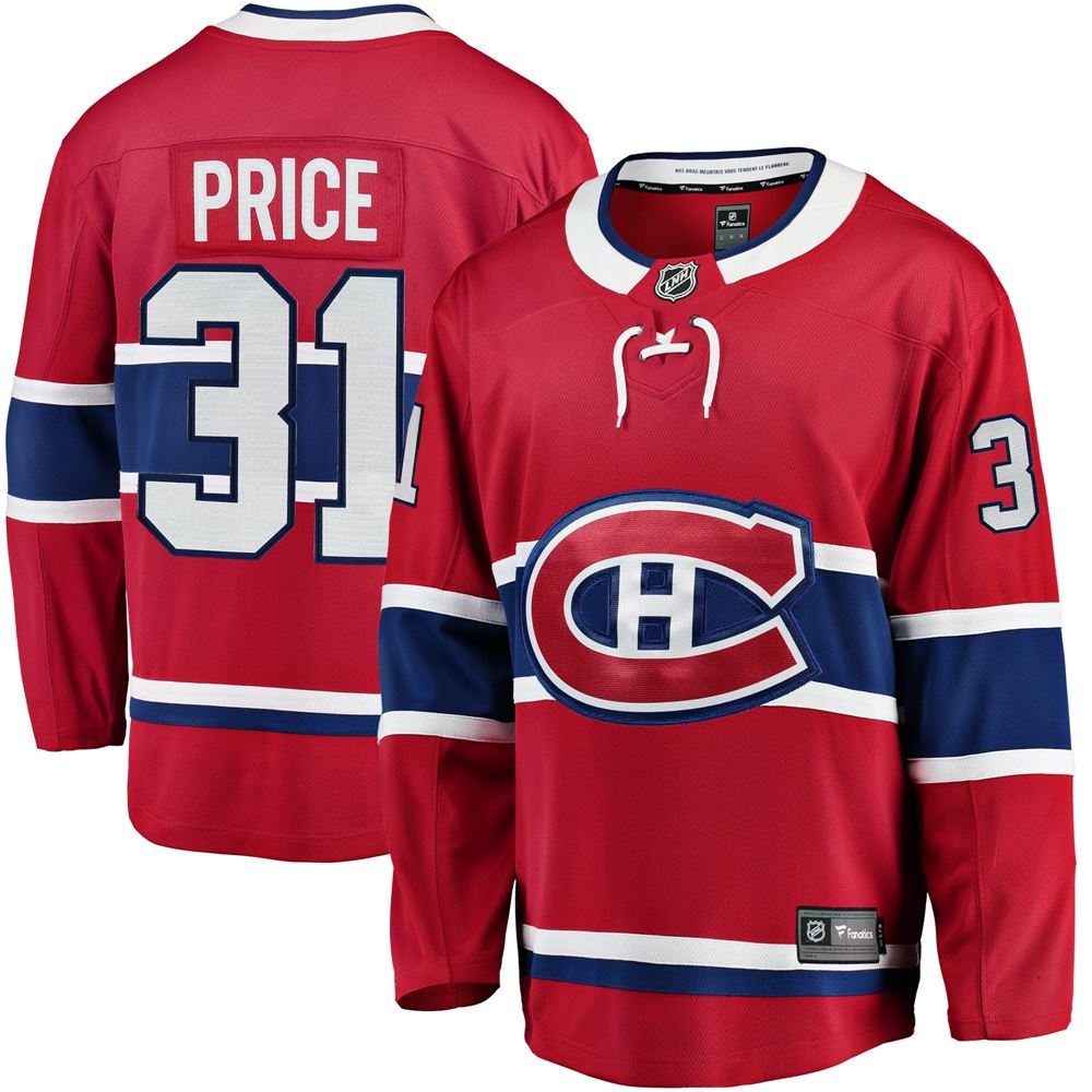 Men's Carey Price Montreal Canadiens Breakaway Player Jersey Red