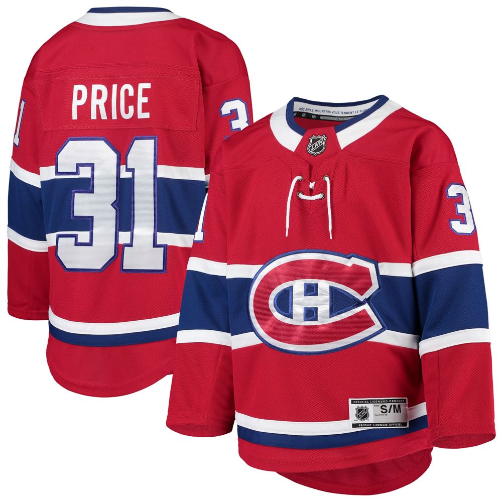 Men's Carey Price Montreal Canadiens Youth Premier Player Jersey Red