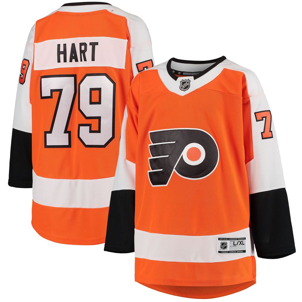 Men's Carter Hart Philadelphia Flyers Youth Home Premier Player Jersey Orange