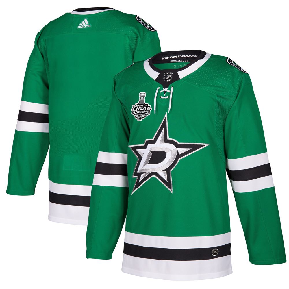 Men's Dallas Stars 2020 Stanley Cup Final Bound Patch Jersey Kelly Green