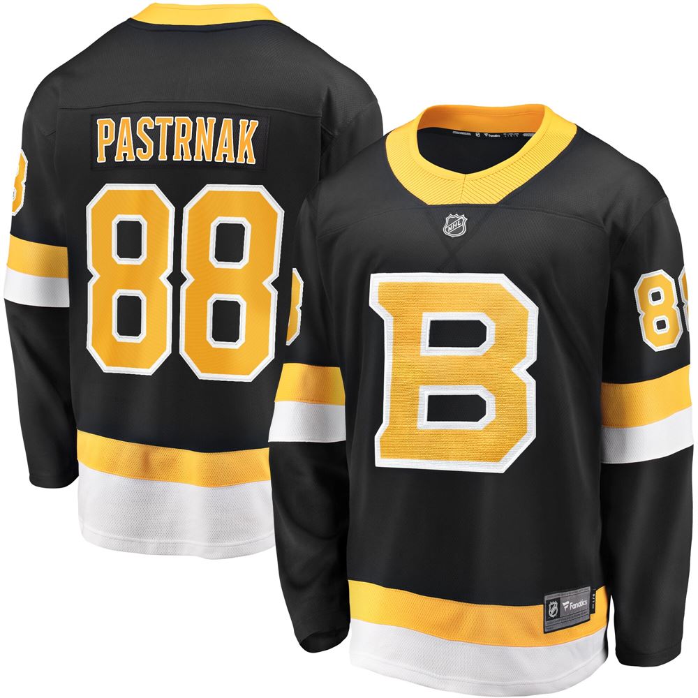 Men's David Pastrnak Boston Bruins Alternate Premier Breakaway Player Jersey Black
