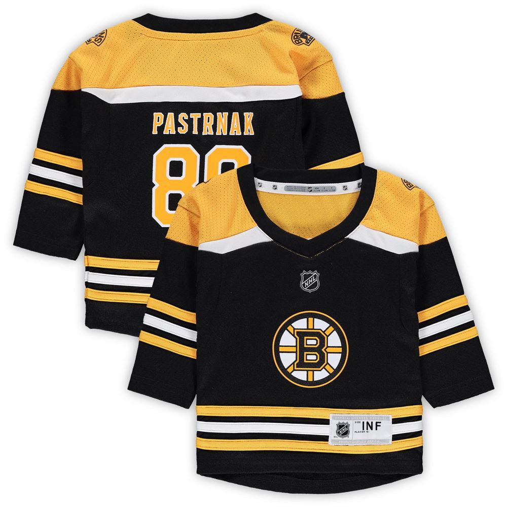 Men's David Pastrnak Boston Bruins Infant Home Replica Player Jersey Black