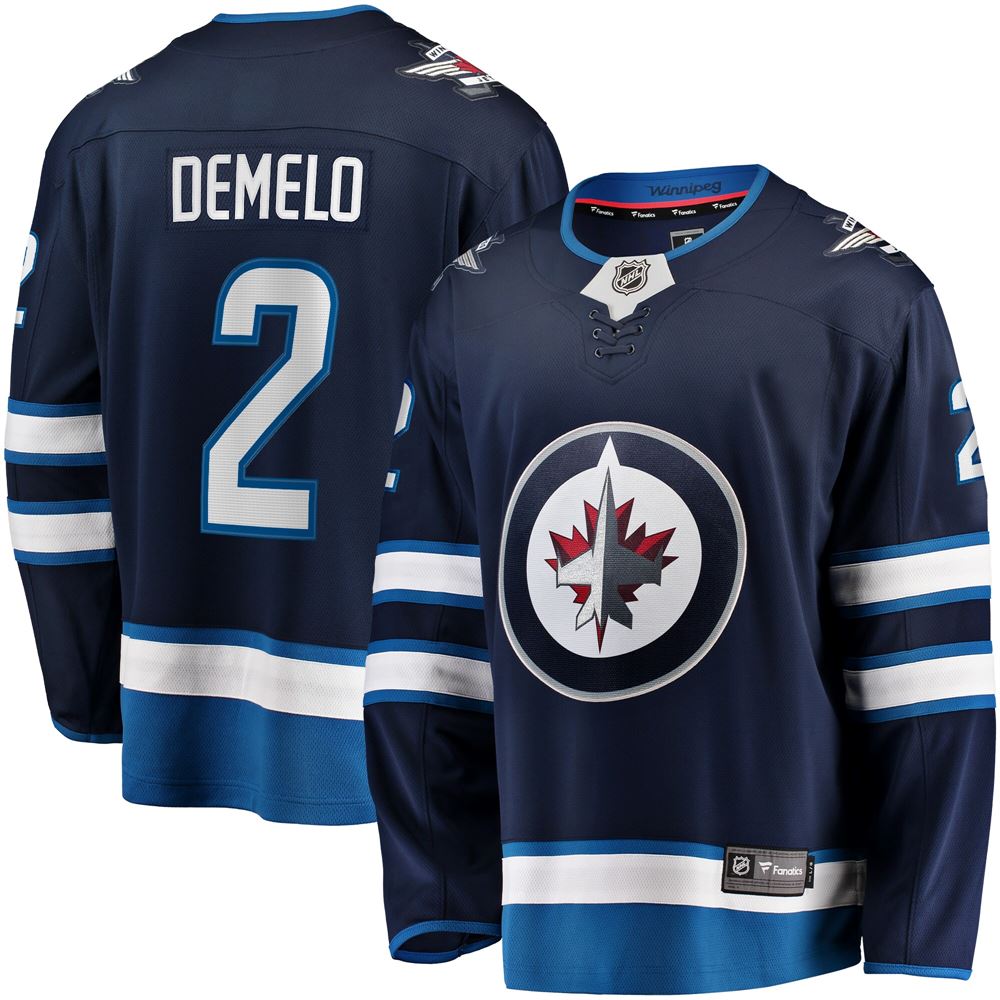 Men's Dylan Demelo Winnipeg Jets Breakaway Player Jersey Navy