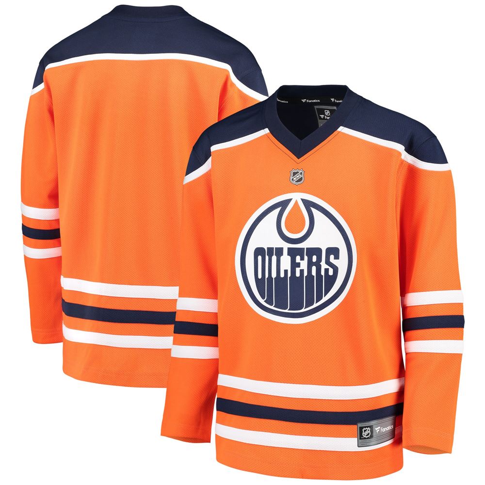 Men's Edmonton Oilers Youth Home Replica Blank Jersey Orange