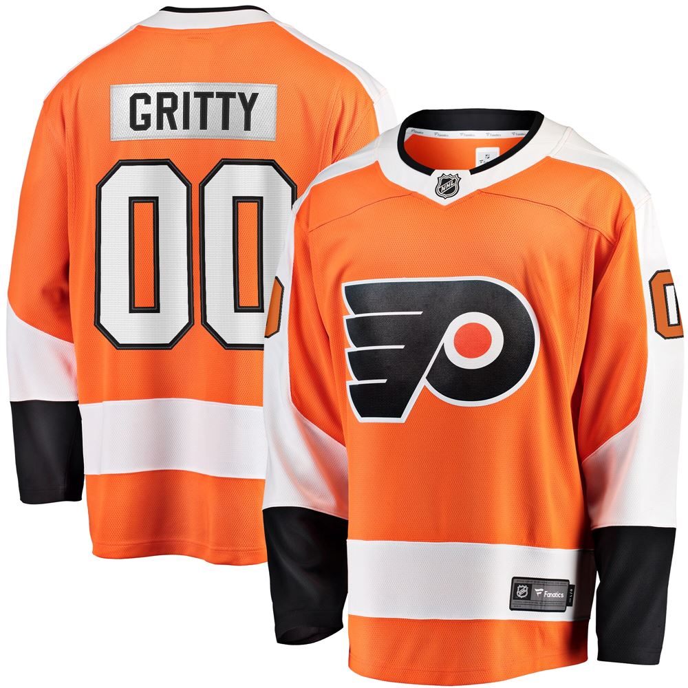 Men's Gritty Philadelphia Flyers Breakaway Player Jersey Orange