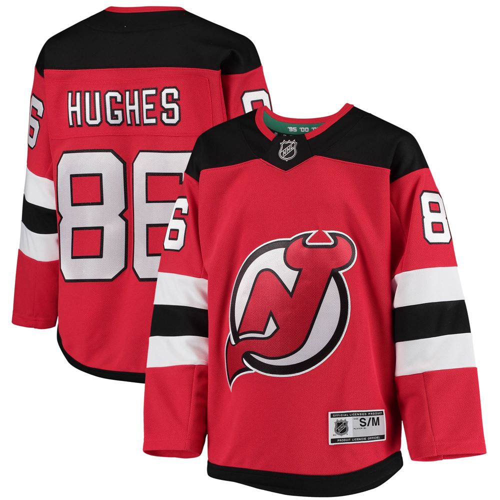 Men's Jack Hughes New Jersey Devils Youth Home Premier Player Jersey ...