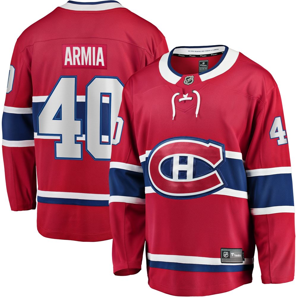 Men's Joel Armia Montreal Canadiens Home Breakaway Player Jersey Red
