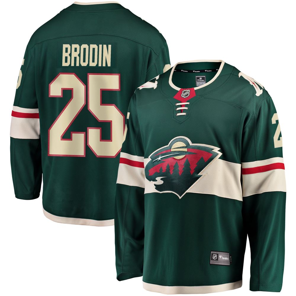 Men's Jonas Brodin Minnesota Wild Youth Breakaway Player Jersey Green