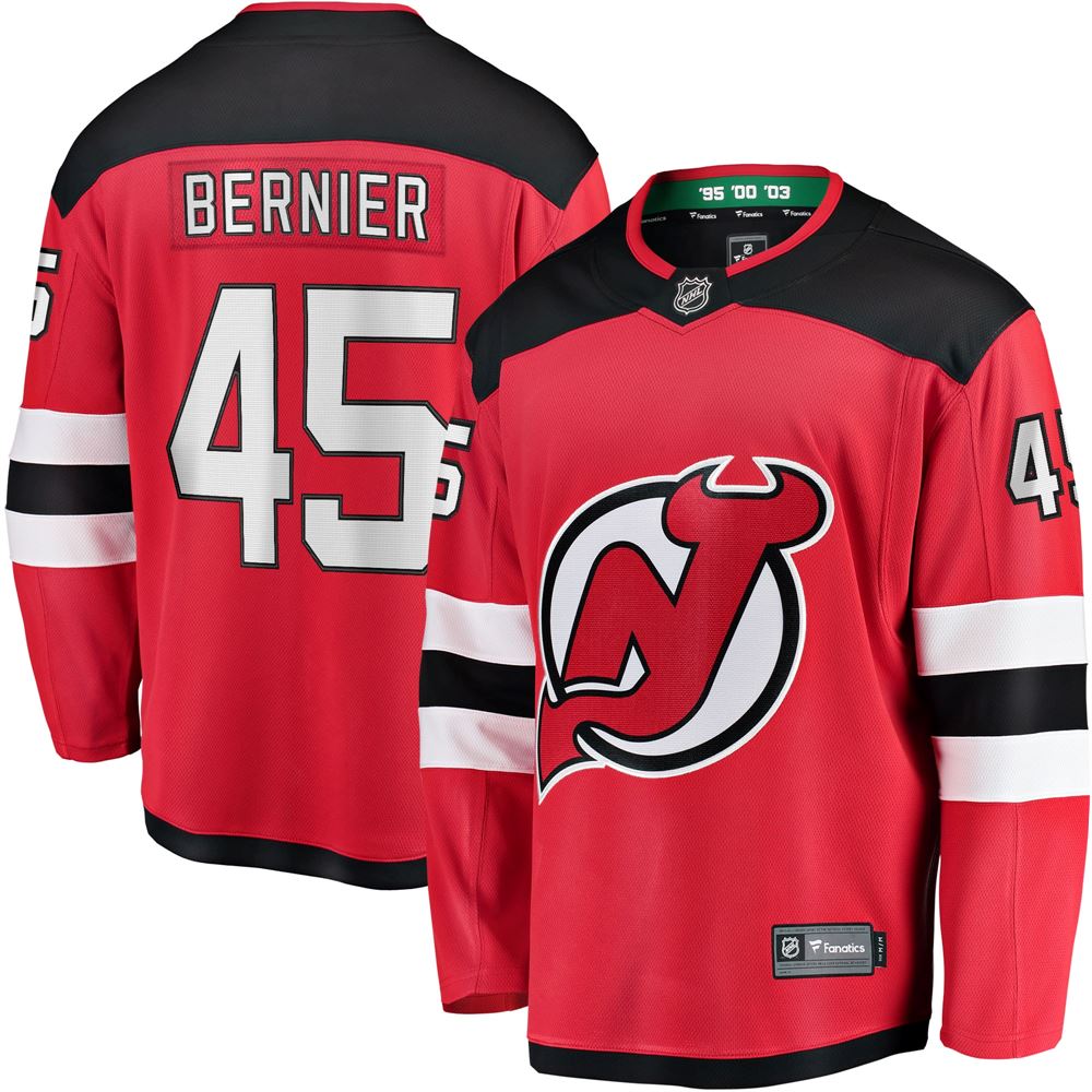 Men's Jonathan Bernier New Jersey Devils Breakaway Player Jersey Red