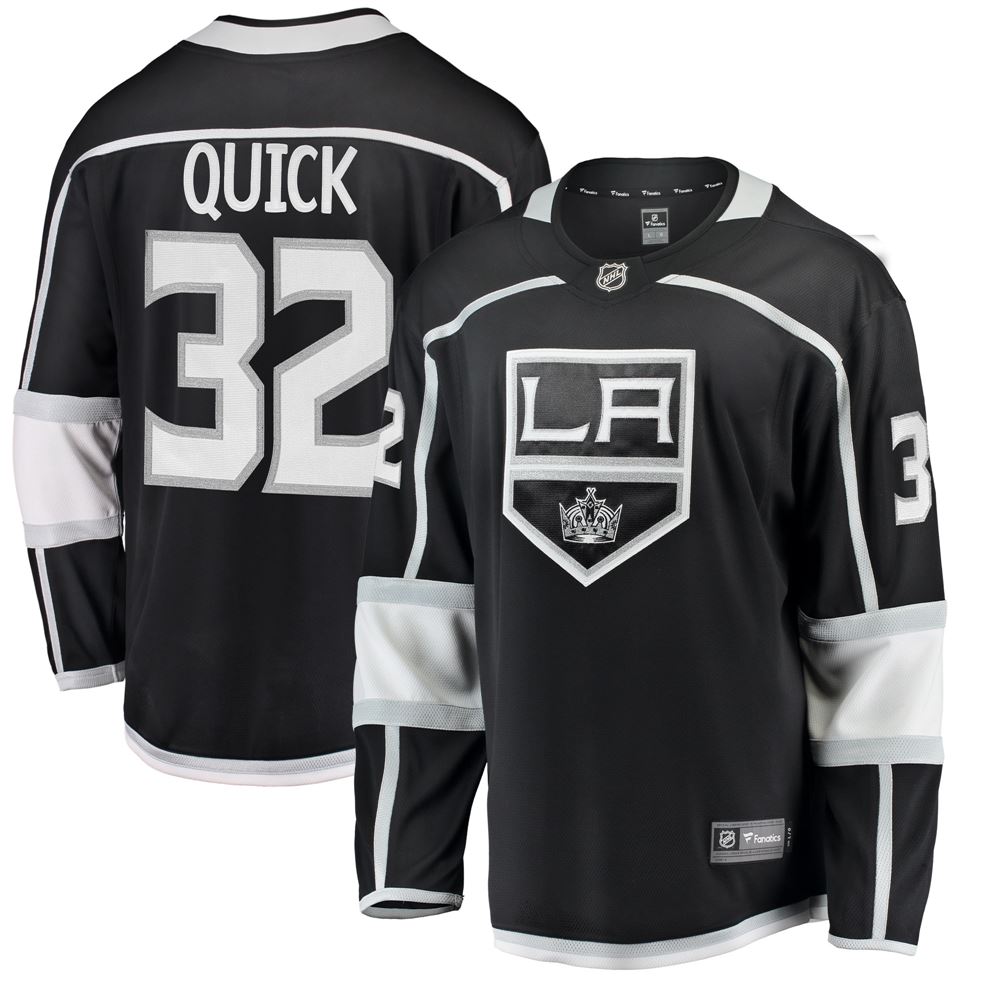 Men's Jonathan Quick Los Angeles Kings Youth Home Breakaway Player Jersey Black