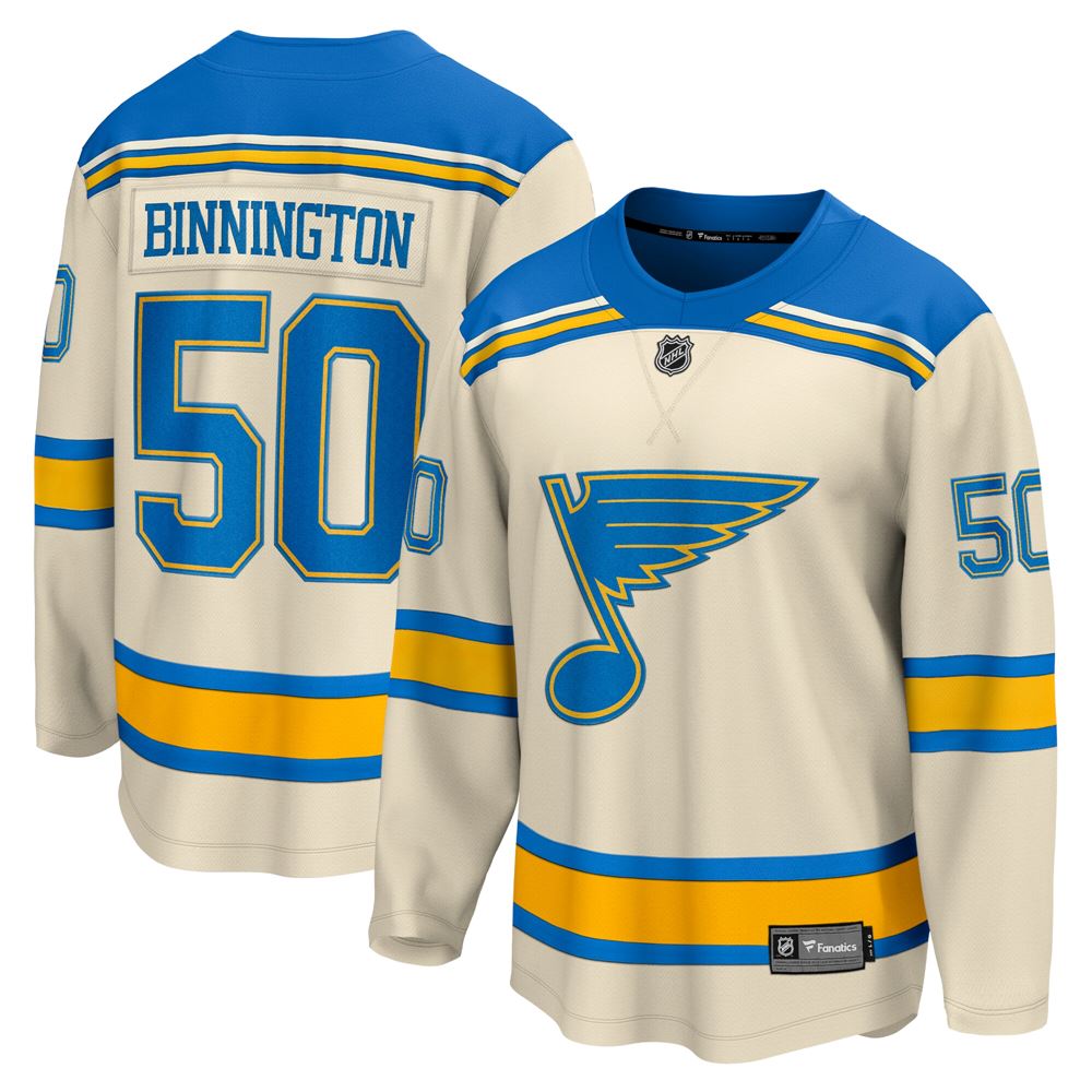 Men's Jordan Binnington St Louis Blues 2022 Winter Classic Breakaway ...