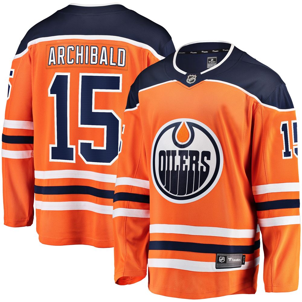 Men's Josh Archibald Edmonton Oilers Breakaway Team Color Player Jersey Orange