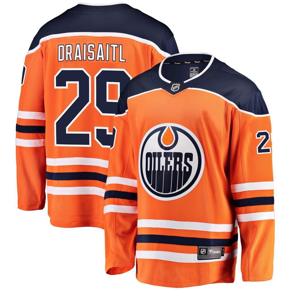 Men's Leon Draisaitl Edmonton Oilers Home Premier Breakaway Player Jersey Orange