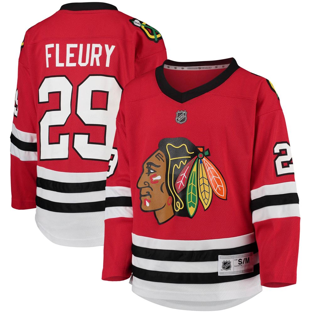 Men's Marc-andre Fleury Chicago Blackhawks Youth Home Replica Player Jersey Red