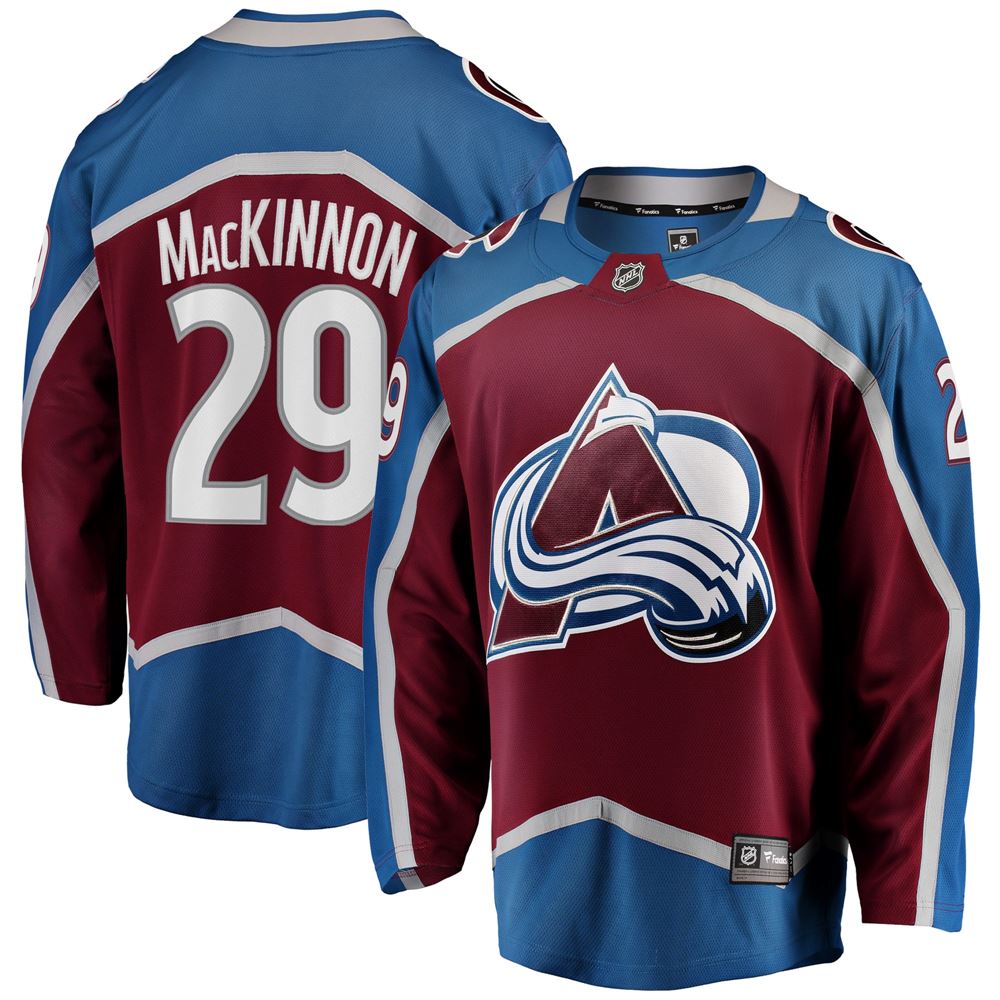 Men's Nathan Mackinnon Colorado Avalanche Youth Home Breakaway Player Jersey Burgundy
