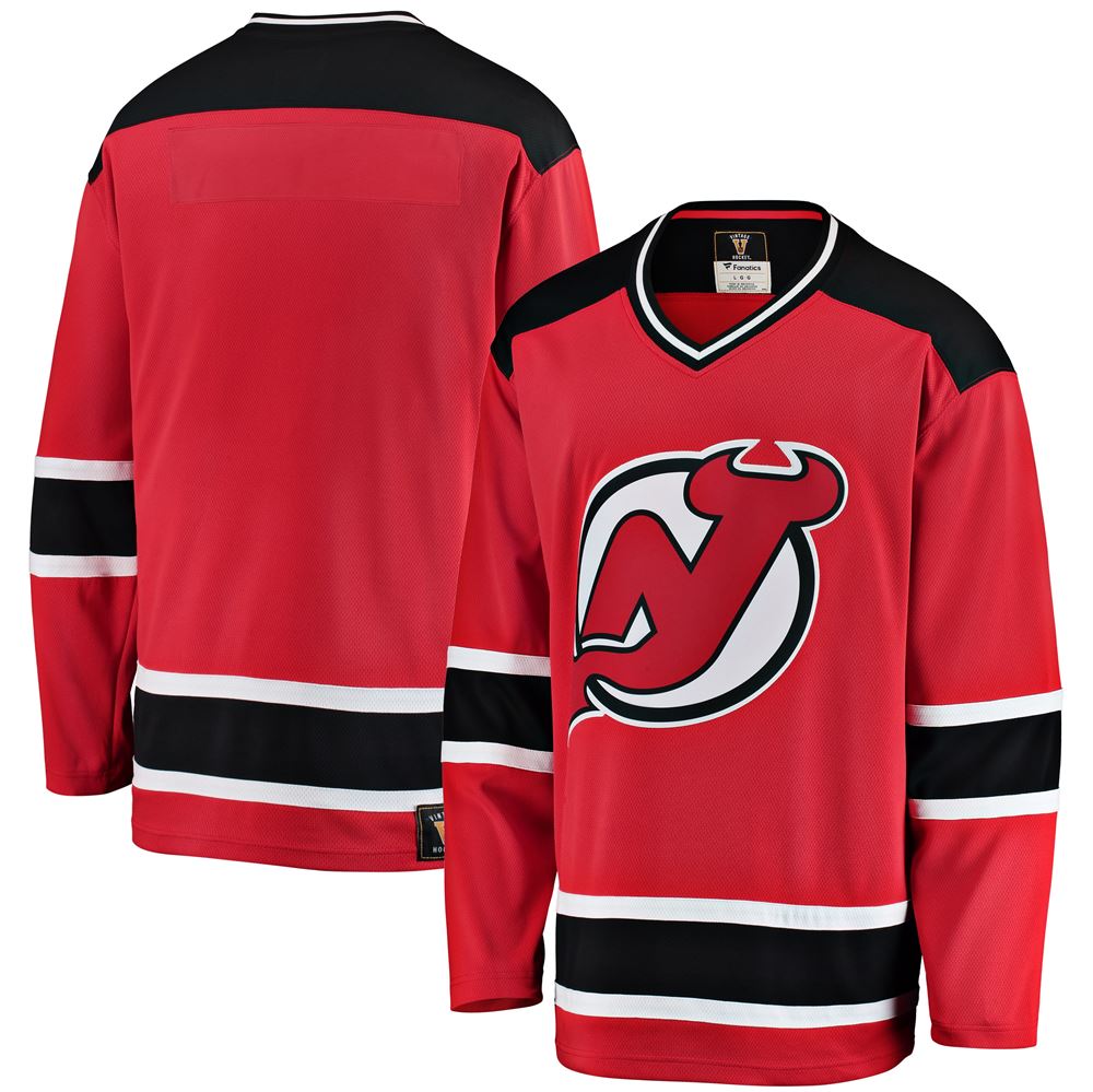 Men's New Jersey Devils Premier Breakaway Heritage Blank Jersey Red