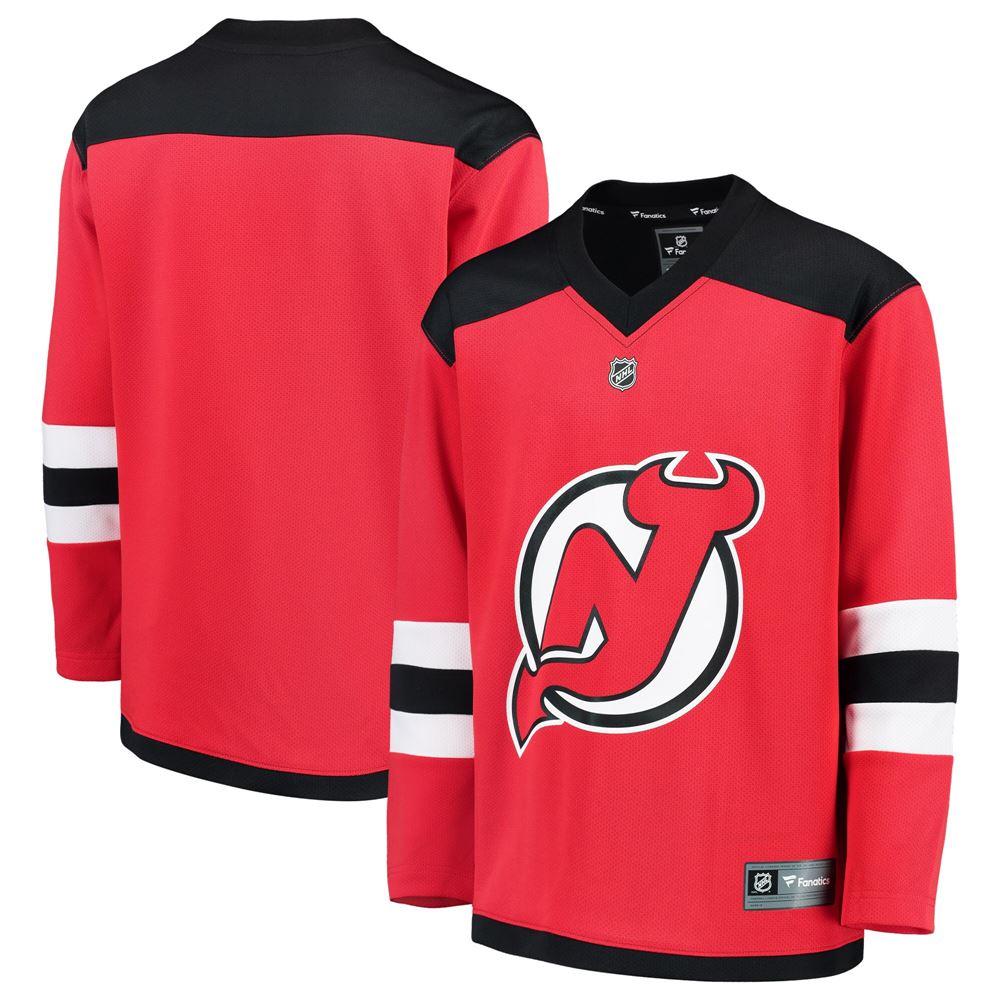 Men's New Jersey Devils Youth Home Replica Blank Jersey Red