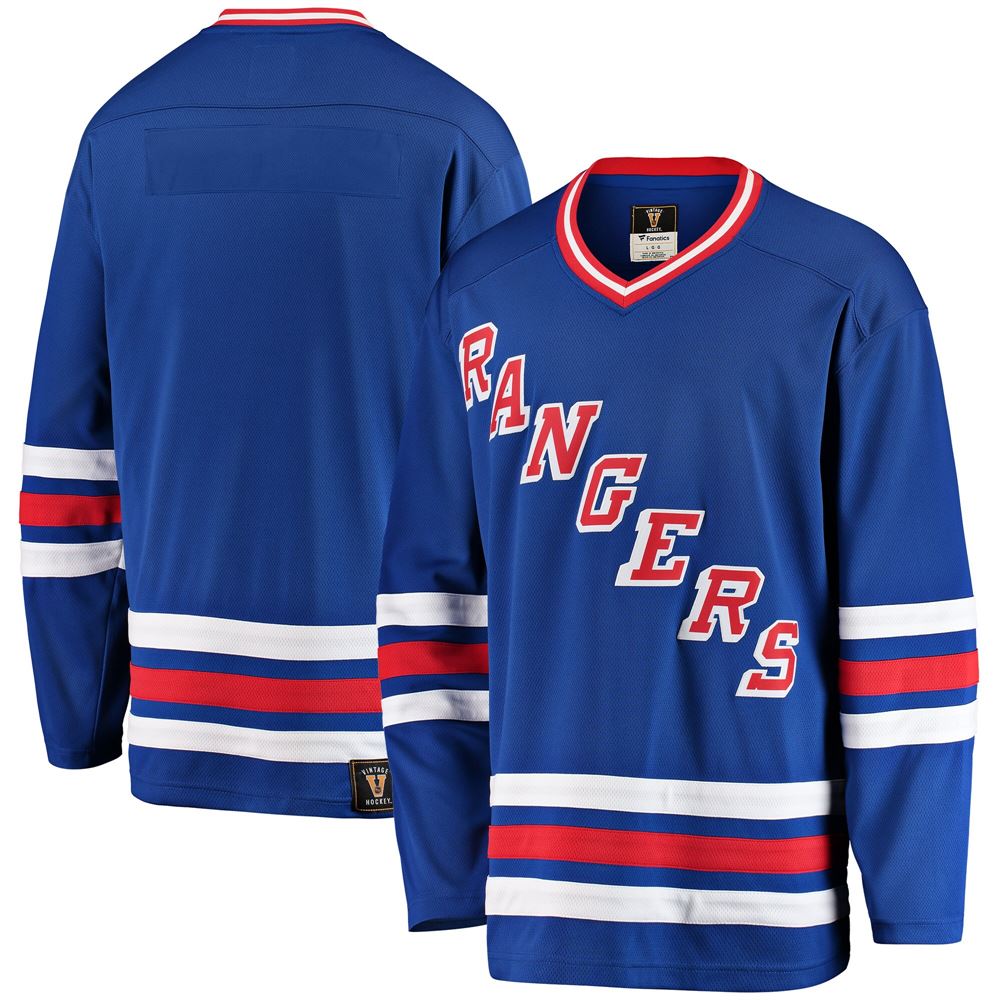 Men's New York Rangers Premier Breakaway Heritage Blank Jersey Blue