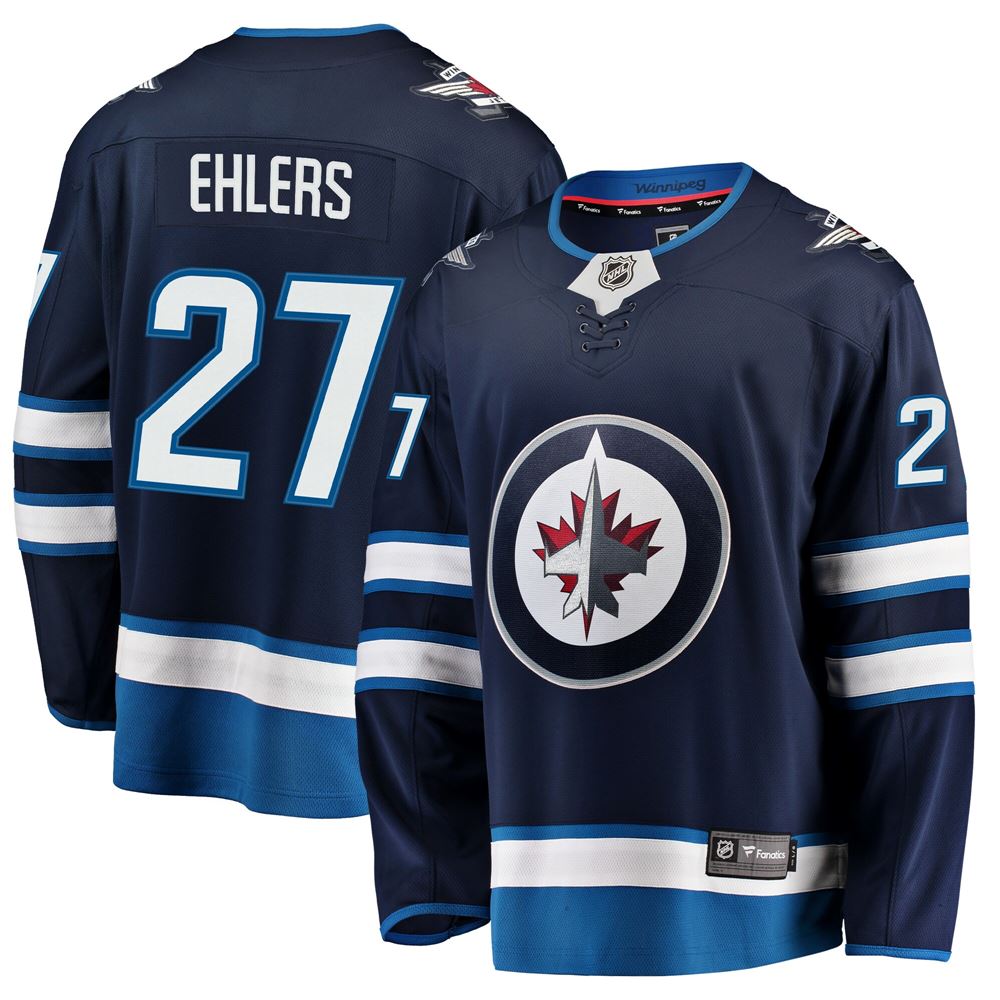 Men's Nikolaj Ehlers Winnipeg Jets Breakaway Replica Jersey Navy