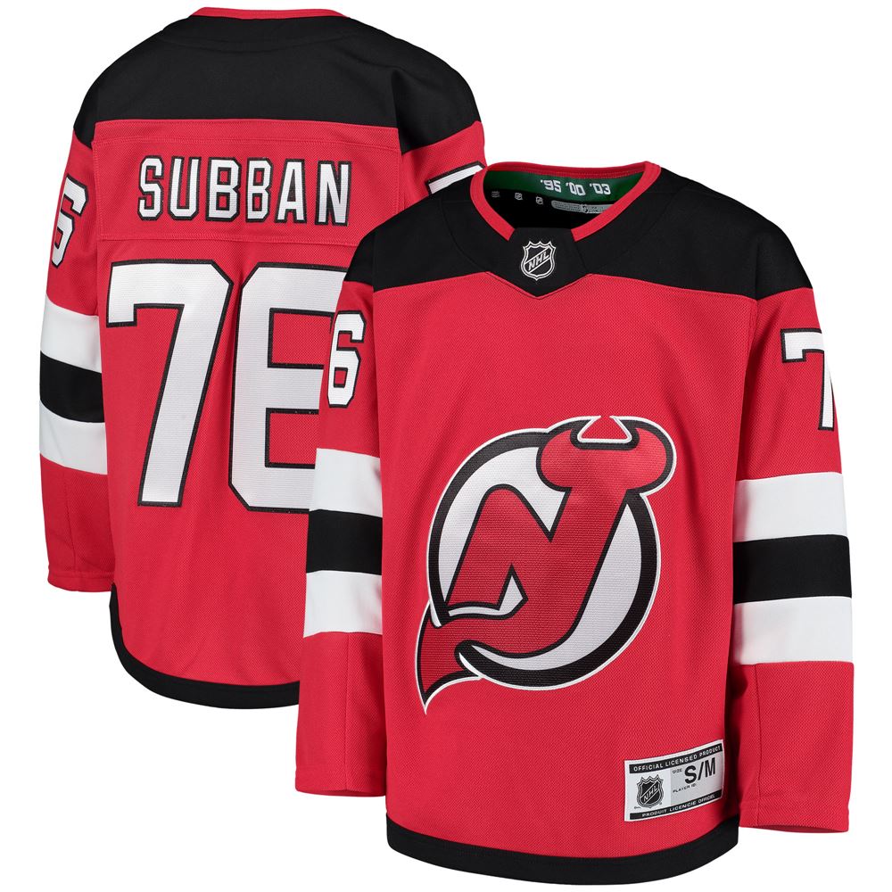 Men's Pk Subban New Jersey Devils Youth Home Premier Player Jersey Red