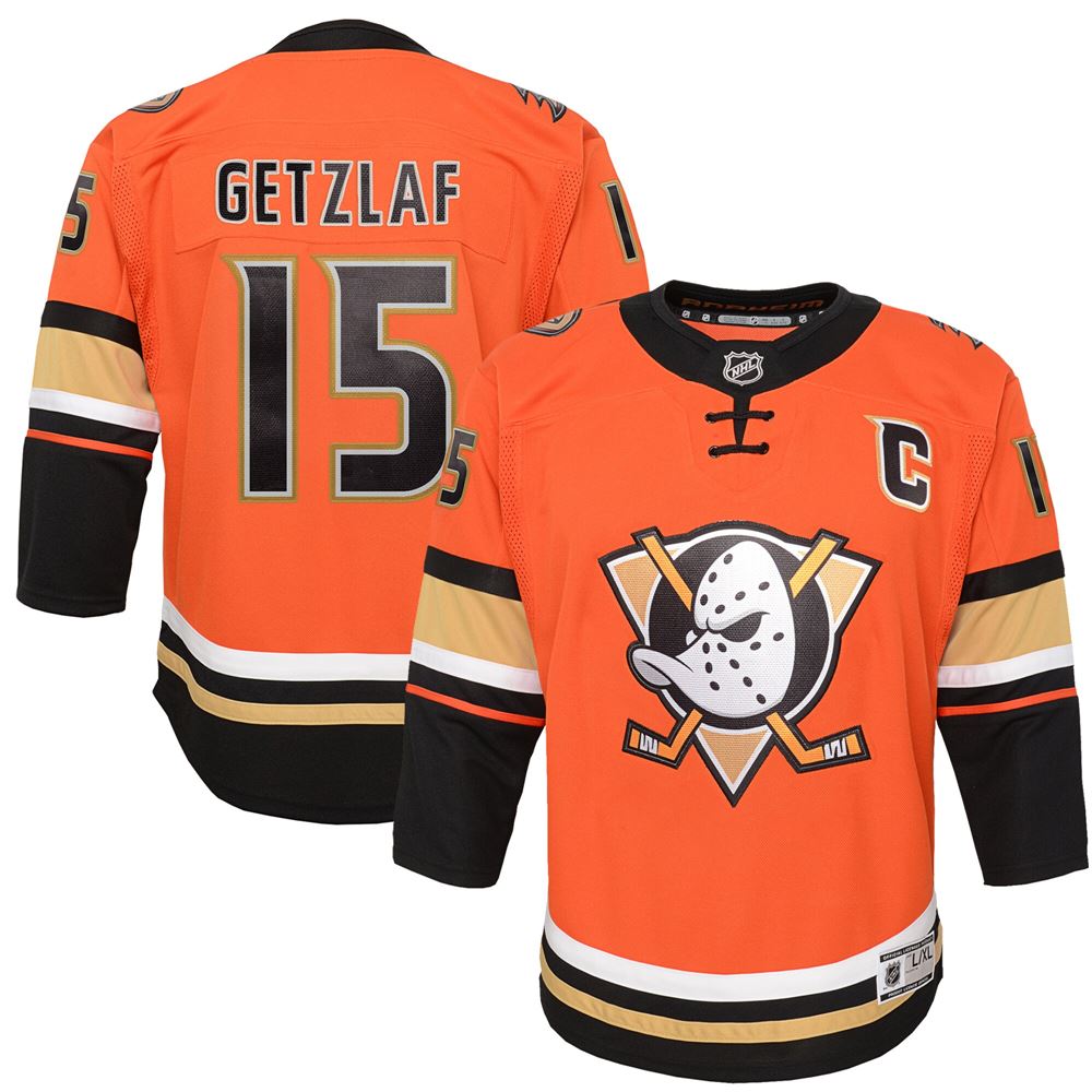 Men's Ryan Getzlaf Anaheim Ducks Youth 201920 Alternate Premier Player Jersey Orange