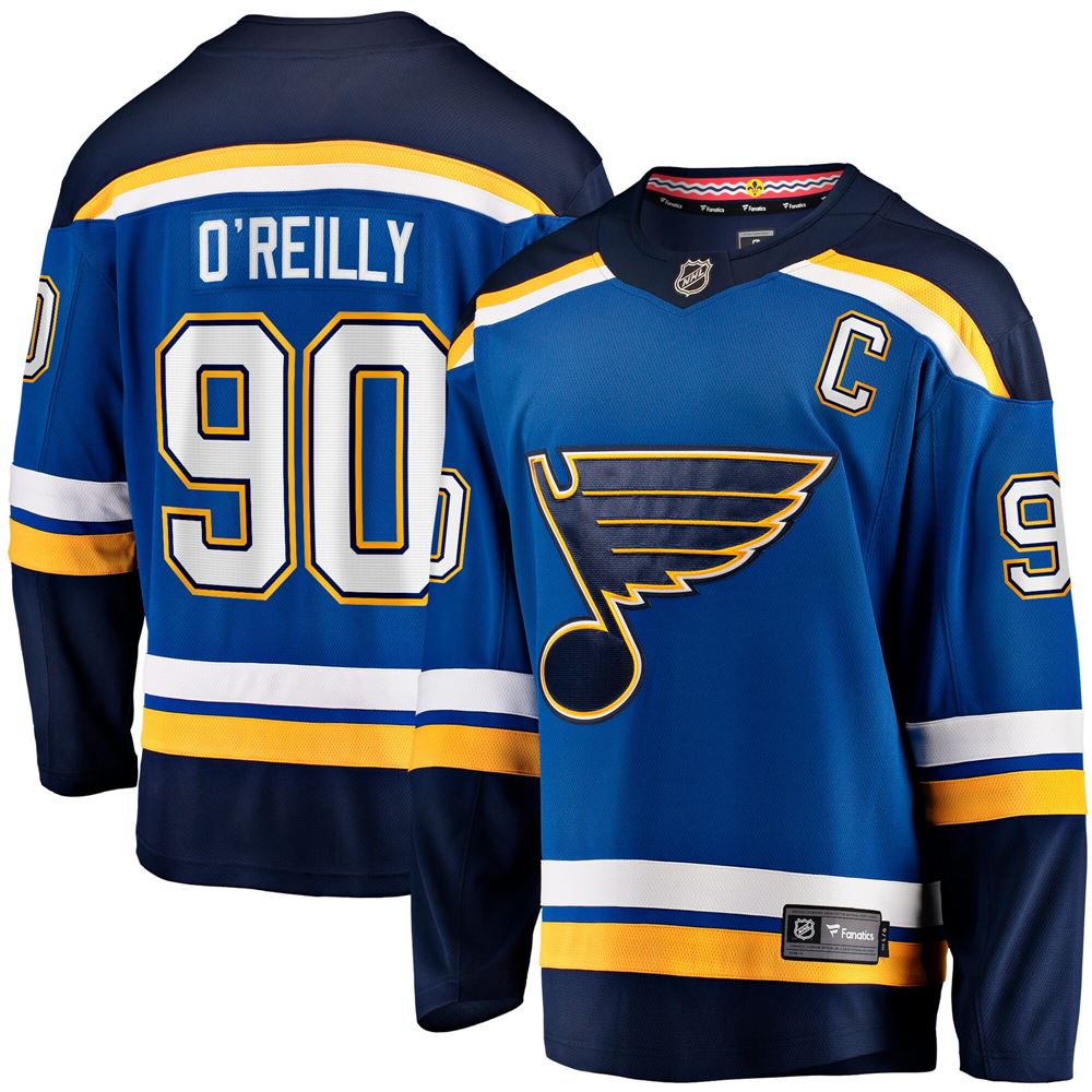 Men's Ryan Oreilly St Louis Blues Home Captain Premier Breakaway Player ...