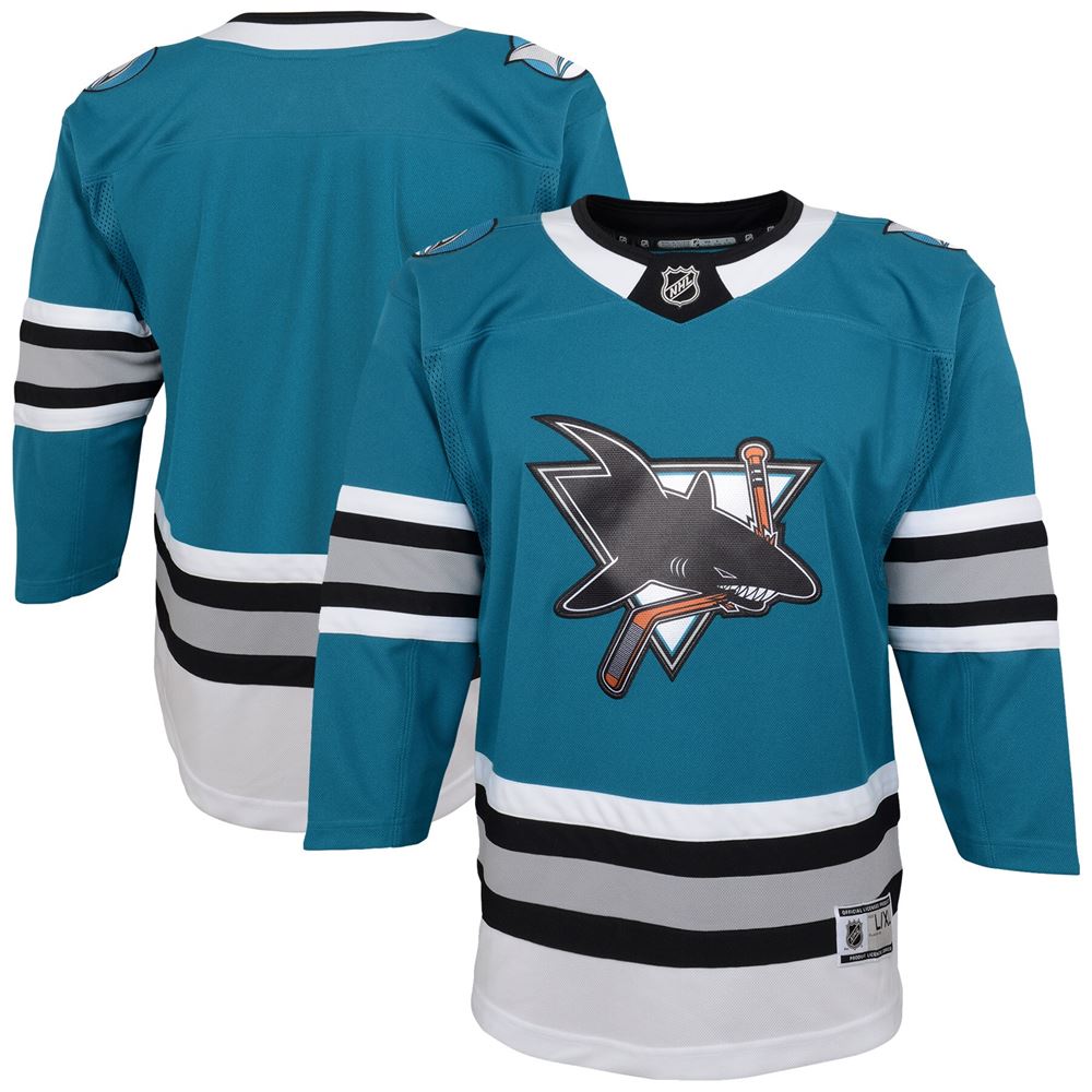 Men's San Jose Sharks Youth 30th Anniversary Premier Jersey Teal