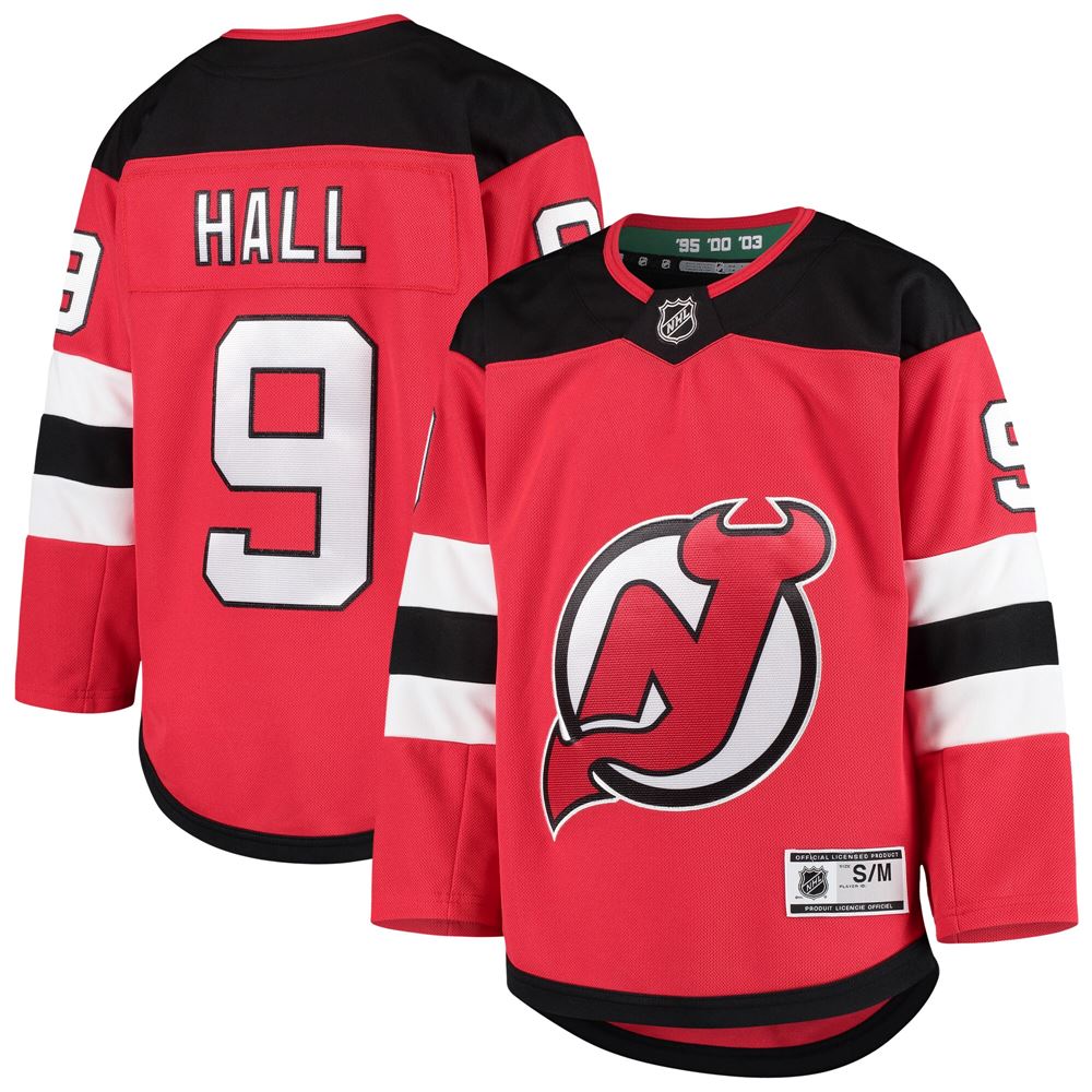 Men's Taylor Hall New Jersey Devils Youth Home Premier Jersey Red