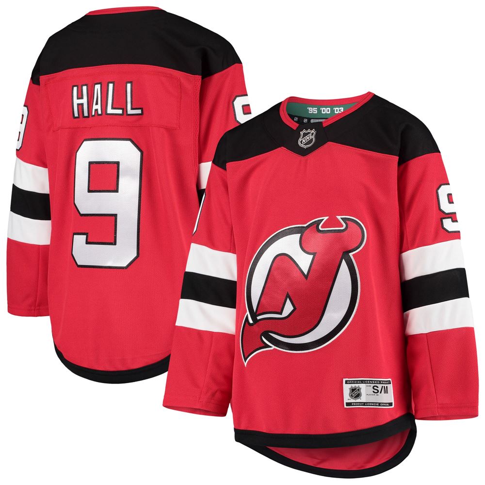 Men's Taylor Hall New Jersey Devils Youth Home Premier Player Jersey Red