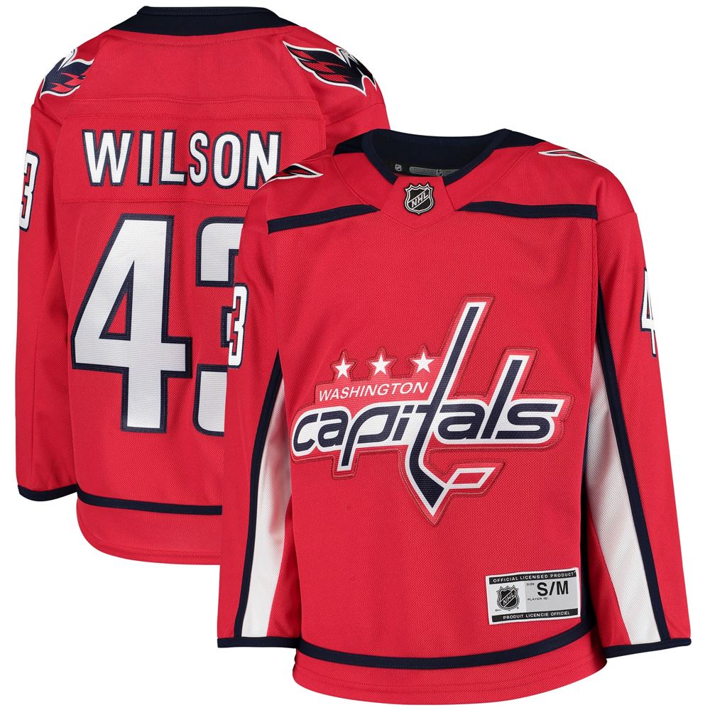 Men's Tom Wilson Washington Capitals Youth Home Premier Player Jersey Red