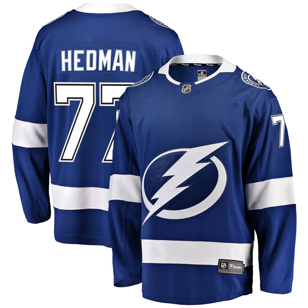 Men's Victor Hedman Tampa Bay Lightning Home Premier Breakaway Player Jersey Blue