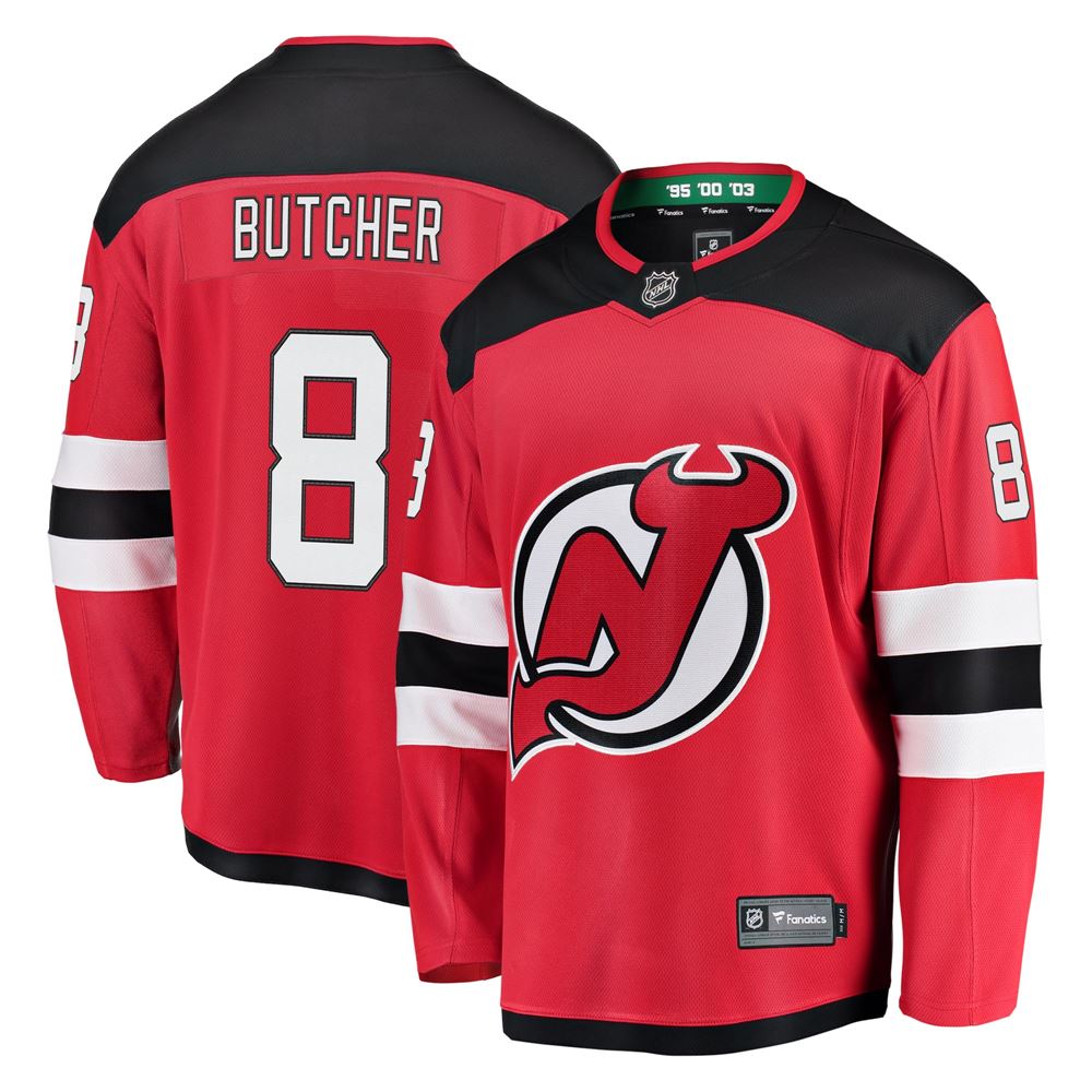 Men's Will Butcher New Jersey Devils Home Breakaway Jersey Red