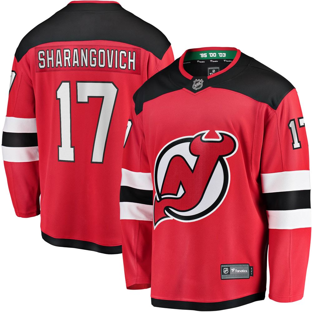 Men's Yegor Sharangovich New Jersey Devils 201718 Home Breakaway Replica Jersey Red