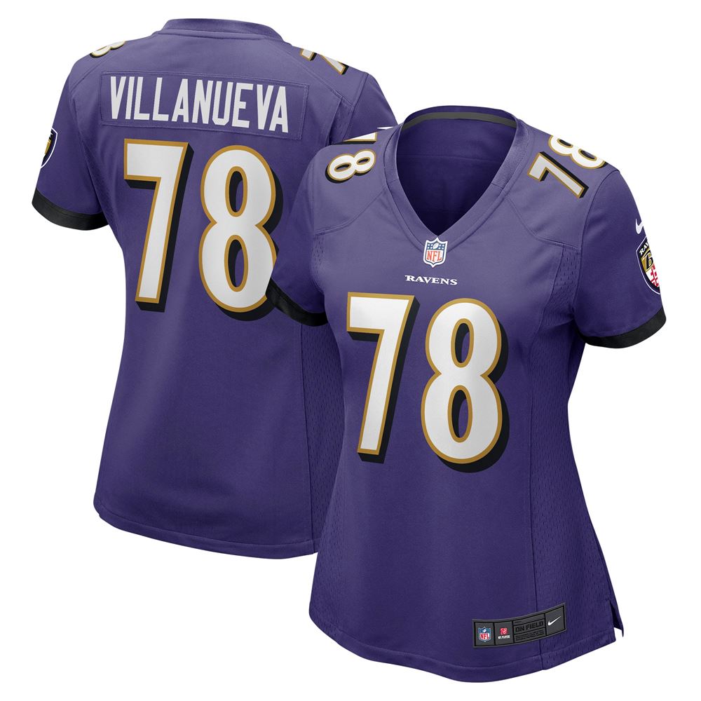 Women's Alejandro Villanueva Baltimore Ravens Womens Game Jersey Purple