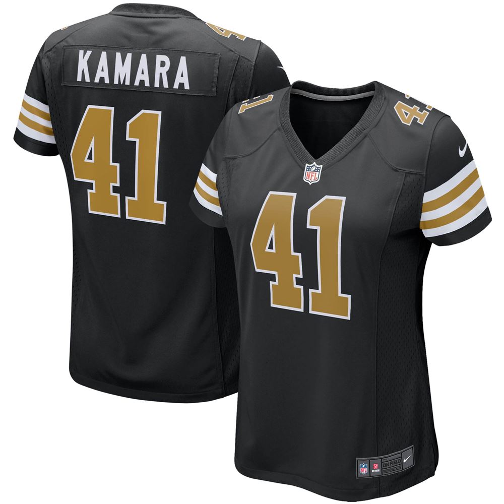 Women's Alvin Kamara New Orleans Saints Womens Alternate Game Player Jersey Black